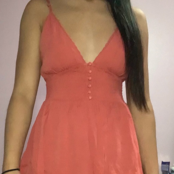 NEW Forever 21 V-Neck Cayenne Jumpsuit - Picture 3 of 4